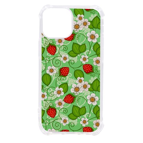 Strawberries Pattern Seamless iPhone 13 mini TPU UV Print Case from ArtsNow.com Front