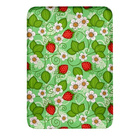 Strawberries Pattern Seamless Rectangular Glass Fridge Magnet (4 pack) from ArtsNow.com Front