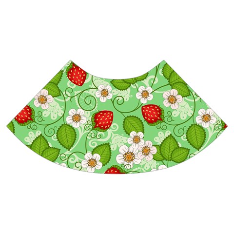 Strawberries Pattern Seamless Trumpet Sleeve Cropped Top from ArtsNow.com Cuff Right