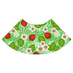 Strawberries Pattern Seamless Trumpet Sleeve Cropped Top from ArtsNow.com Cuff Left