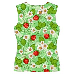 Strawberries Pattern Seamless Women s Cut Out Long Sleeve T Back