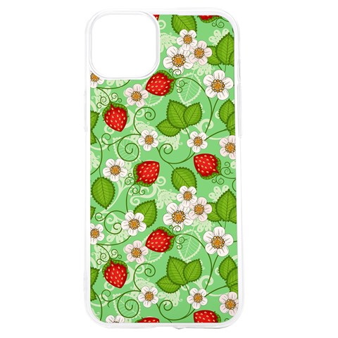 Strawberries Pattern Seamless iPhone 15 TPU UV Print Case from ArtsNow.com Front