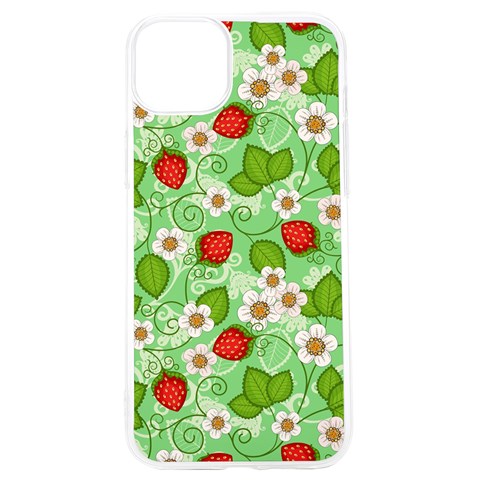 Strawberries Pattern Seamless iPhone 15 Pro TPU UV Print Case from ArtsNow.com Front