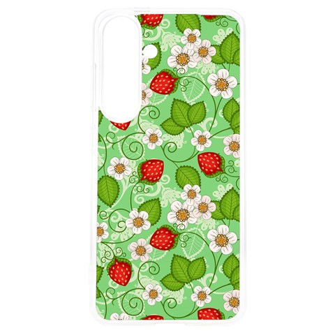 Strawberries Pattern Seamless Samsung Galaxy S24 6.2 Inch TPU UV Case from ArtsNow.com Front