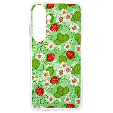 Strawberries Pattern Seamless Samsung Galaxy S24 Ultra 6.9 Inch TPU UV Case from ArtsNow.com Front