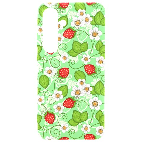 Strawberries Pattern Seamless Samsung Galaxy S24 6.2 Inch Black TPU UV Case from ArtsNow.com Front