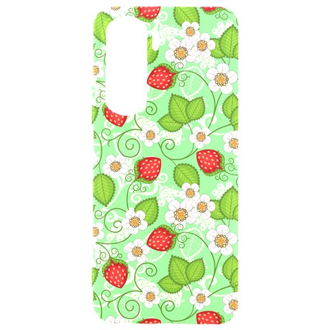 Strawberries Pattern Seamless Samsung Galaxy S24 Plus 6.7 Inch Black TPU UV Case from ArtsNow.com Front