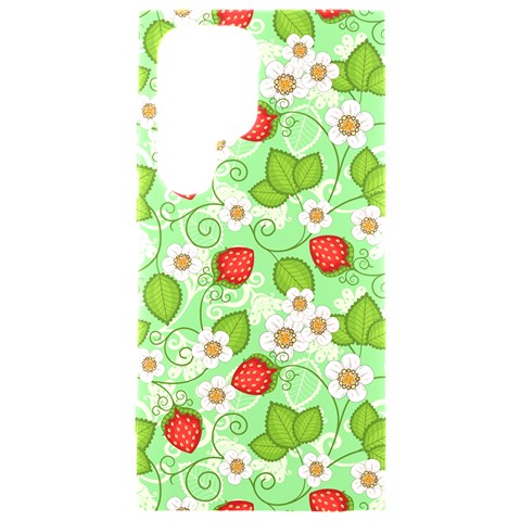 Strawberries Pattern Seamless Samsung Galaxy S24 Ultra 6.9 Inch Black TPU UV Case from ArtsNow.com Front