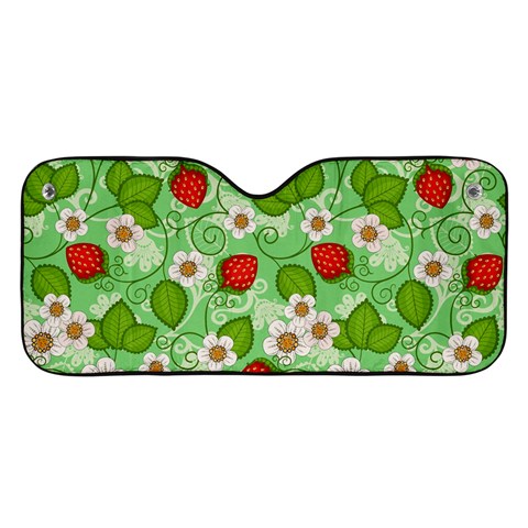 Strawberries Pattern Seamless Car Windshield Sunshade from ArtsNow.com Front