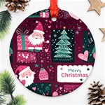 Christmas Santa Claus Ornament (Round)