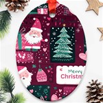 Christmas Santa Claus Ornament (Oval)