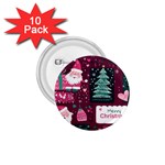 Christmas Santa Claus 1.75  Buttons (10 pack)