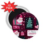 Christmas Santa Claus 2.25  Magnets (10 pack) 