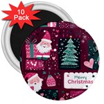 Christmas Santa Claus 3  Magnets (10 pack) 