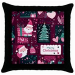 Christmas Santa Claus Throw Pillow Case (Black)