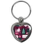 Christmas Santa Claus Key Chain (Heart)