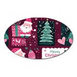 Christmas Santa Claus Oval Magnet