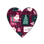 Christmas Santa Claus Heart Magnet