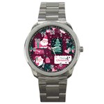 Christmas Santa Claus Sport Metal Watch