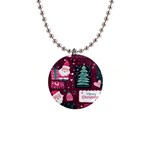 Christmas Santa Claus 1  Button Necklace