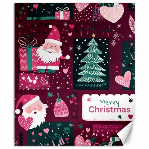 Christmas Santa Claus Canvas 8  x 10  from ArtsNow.com 8.15 x9.66  Canvas - 1