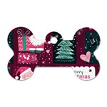 Christmas Santa Claus Dog Tag Bone (One Side)