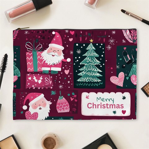 Christmas Santa Claus Cosmetic Bag (XL) from ArtsNow.com Front