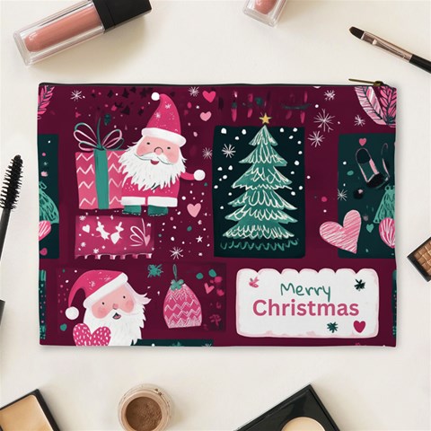 Christmas Santa Claus Cosmetic Bag (XL) from ArtsNow.com Back