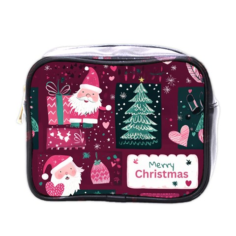 Christmas Santa Claus Mini Toiletries Bag (One Side) from ArtsNow.com Front