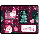 Christmas Santa Claus Fleece Blanket (Large)