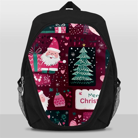 Christmas Santa Claus Backpack Bag from ArtsNow.com Front