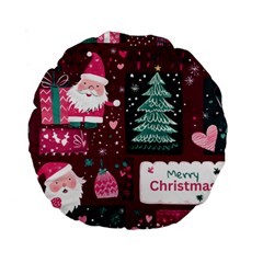 Christmas Santa Claus Standard 15  Premium Round Cushions from ArtsNow.com Front