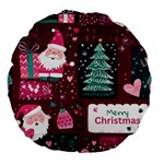 Christmas Santa Claus Large 18  Premium Round Cushions