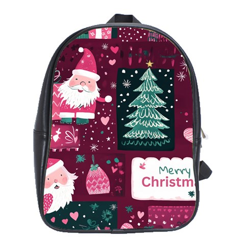 Christmas Santa Claus School Bag (XL) from ArtsNow.com Front