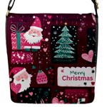 Christmas Santa Claus Flap Closure Messenger Bag (S)