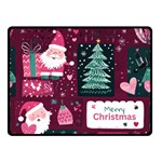 Christmas Santa Claus Two Sides Fleece Blanket (Small)