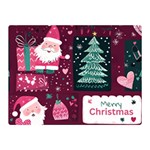 Christmas Santa Claus Two Sides Premium Plush Fleece Blanket (Mini)