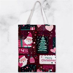 Christmas Santa Claus Zipper Classic Tote Bag from ArtsNow.com Front