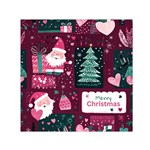 Christmas Santa Claus Square Satin Scarf (30  x 30 )