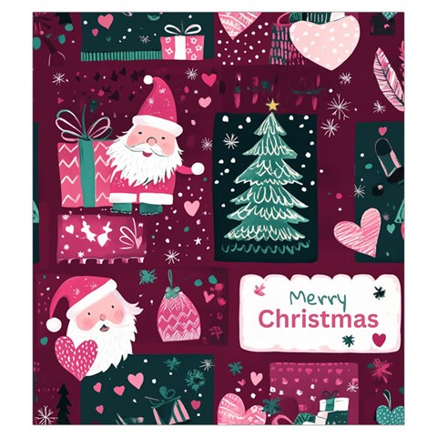 Christmas Santa Claus Drawstring Pouch (2XL) from ArtsNow.com Front