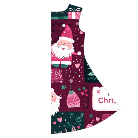 Christmas Santa Claus Short Sleeve V Back Right