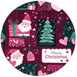 Christmas Santa Claus Wooden Bottle Opener (Round)