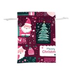 Christmas Santa Claus Lightweight Drawstring Pouch (S)