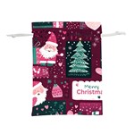 Christmas Santa Claus Lightweight Drawstring Pouch (L)