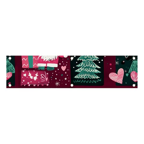 Christmas Santa Claus Banner and Sign 4  x 1  from ArtsNow.com Front