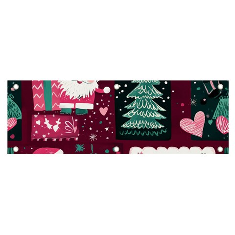 Christmas Santa Claus Banner and Sign 6  x 2  from ArtsNow.com Front