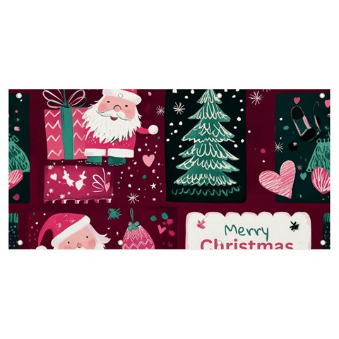 Christmas Santa Claus Banner and Sign 8  x 4  from ArtsNow.com Front