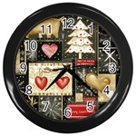 Christmas Reindeer Wall Clock (Black)