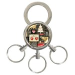 Christmas Reindeer 3-Ring Key Chain