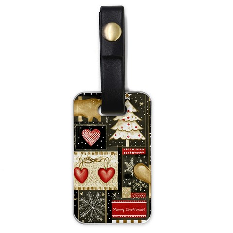 Christmas Reindeer Luggage Tag (one side) from ArtsNow.com Front